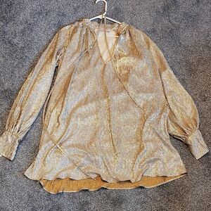 Elegant Metallic Women's Mini Dress